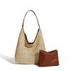 Retro Straw Woven Tote Bag Shoulder Large Capacity Beach Bag - Image 7