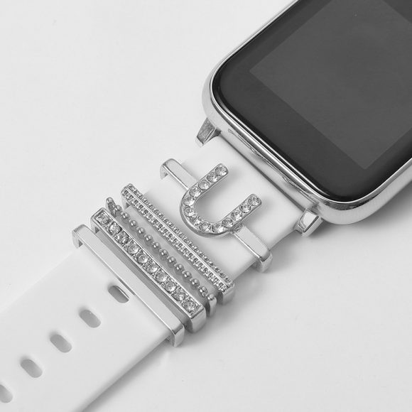 Suitable For Silicone Strap With Diamonds 26 English Letters Fashion Alloy Strap - Image 5