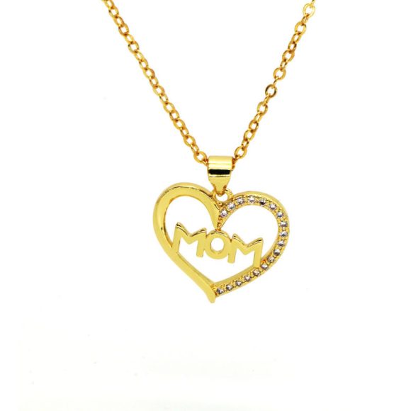 MOm Heart-shaped Letter Pendant Necklace All-match Clavicle Chain - Image 4
