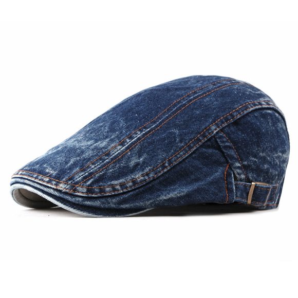 Fashion Wash Denim Beret Men - Image 2