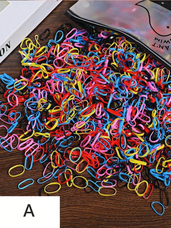 Children Rubber Band Small Size Girls' Baby Disposable Rubber Band Color Hair Band - Image 2
