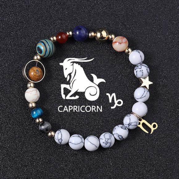 European And American Twelve Constellations Bracelets White Turquoise Eight Planets - Image 8