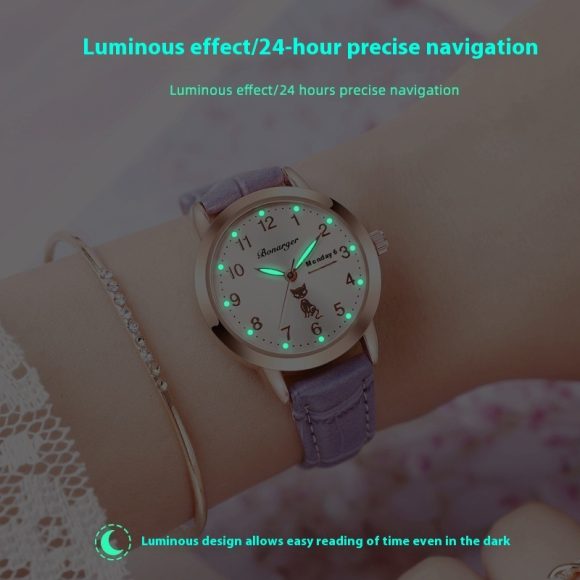 Women's Luminous Quartz Watch With Simple Waterproof Belt - Image 5
