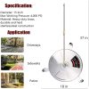 High Pressure Stainless Steel 3-wheel Extended Pole Floor Cleaner - Image 4