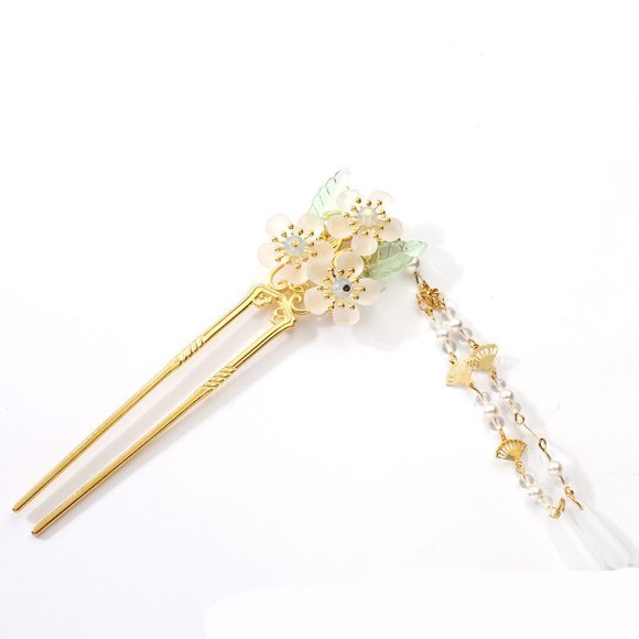 Antique Hanfu Headdress Tassel Bride Hairpin Step Shaking Insert Comb Hair Jewelry - Image 2