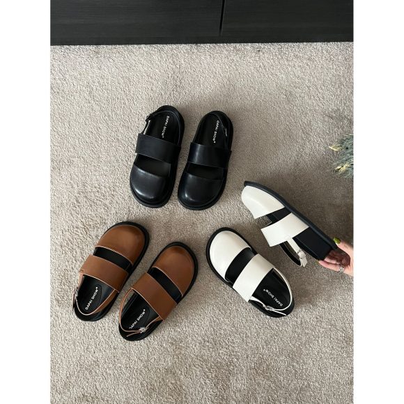 Retro Raise The Bottom One Strap Two-way Breathable Closed Toe Sandals - Image 6