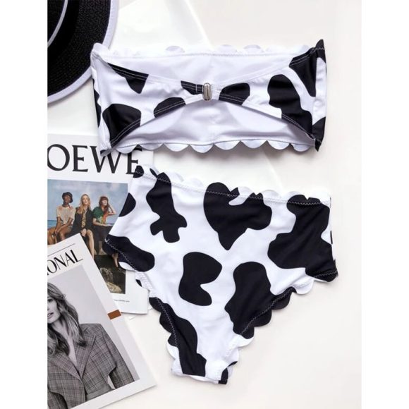 New Style Wrapped Breast Bikini Cow Print - Image 3