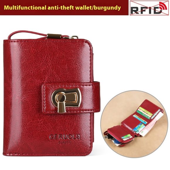 Women's Fashion Short Large Capacity Buckle Wallet - Image 6