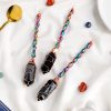Natural Crystal Obsidian Double Pointed Column Scepter Pendant - Image 2