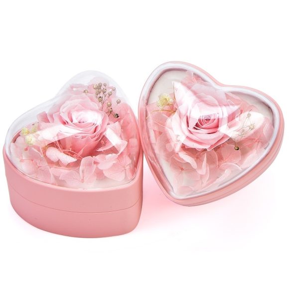 Valentine's Day Rose Preserved Fresh Flower Rings Pendants Storage Box - Image 3