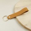 Versatile Solid Color Leather Keychain