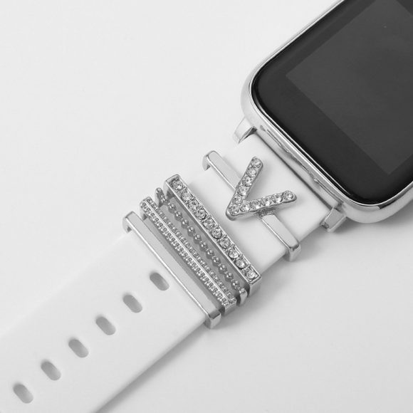 Suitable For Silicone Strap With Diamonds 26 English Letters Fashion Alloy Strap - Image 6