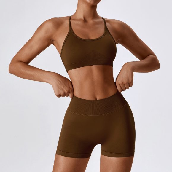 Seamless Beauty Back Yoga Clothes Running Quick-drying Tight Sports Fitness Clothes Suit Women - Image 5