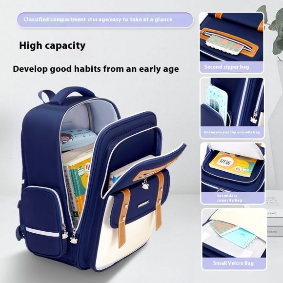 Oxford Cloth Children's Schoolbag Large Capacity Backpack - Image 2