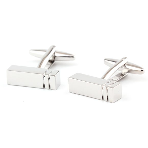Rectangular Glossy Metal Cufflinks French Cuff French Shirt Men Women Cufflink - Image 8