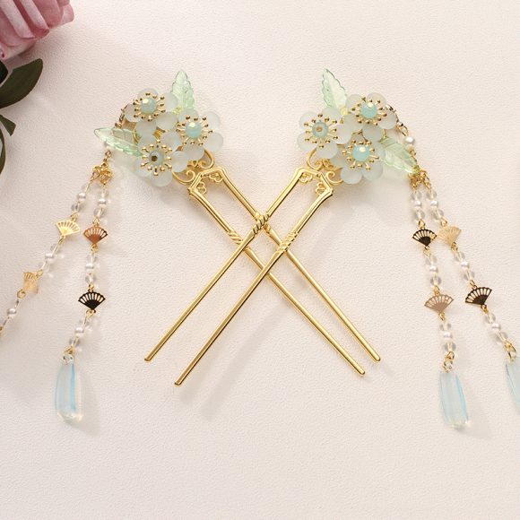 Antique Hanfu Headdress Tassel Bride Hairpin Step Shaking Insert Comb Hair Jewelry - Image 7