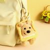 Cartoon Plush Doll Toast Puppy Car Keychain Pendant - Image 2