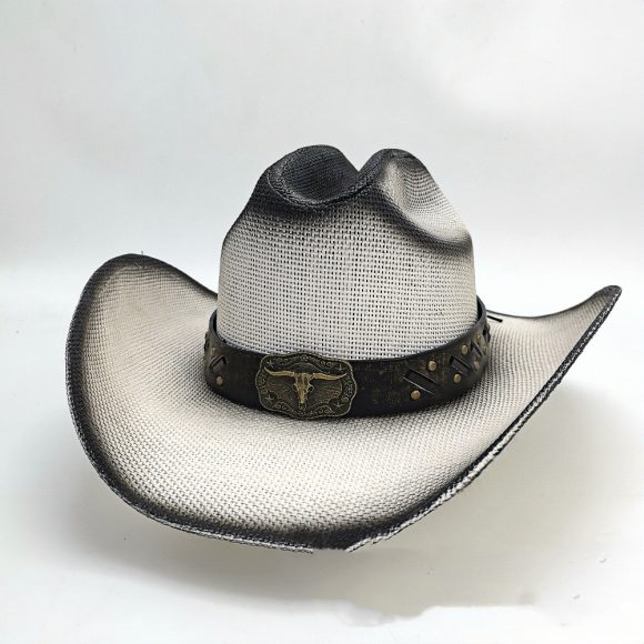 Retro Cowboy Hat Cow Head Belt Decoration - Image 4