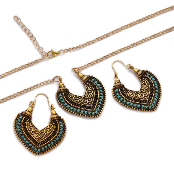 Colored Rope Winding Earrings Necklace Two-piece Set - Image 10