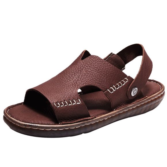 Men's Sandals Dual-use Cowhide Soft Bottom Beach Shoes - Image 5