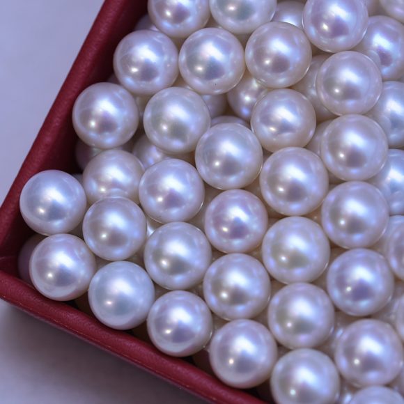White Perfect Circle Strong Light Fine Micro Flaw Almost Flawless Pearl Bare Pearl - Image 3