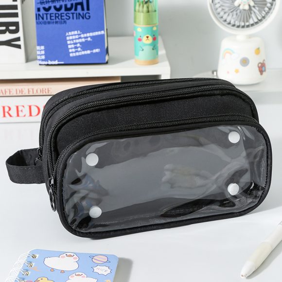 Transparent Pencil Case INS Style Milk Salty Series Carrying Case Large Capacity Waterproof - Image 6