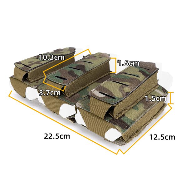 Triple Quick Pull Cover Open Double Layer Clip Set Tactical Front Panel Bag - Image 4