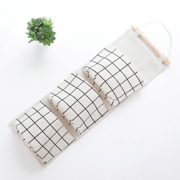 Simple Household Cotton And Linen Waterproof Storage Hanging Bag - Image 6