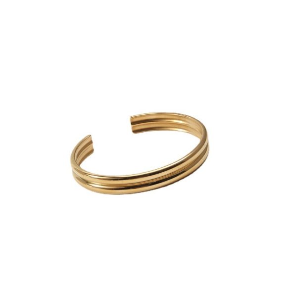 Double Curved Titanium Steel Bracelet - Image 3