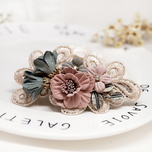 Handmade Bow Hair Accessories Barrettes Hair Ring Pearl Elegant Girl Headdress Flower - Image 9