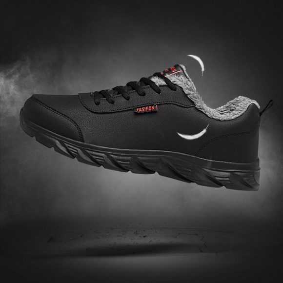 Men Sneakers Winter Warm Sports Shoes With Plush - Image 9