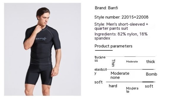 Quick-drying Half Sleeve Suit Swimsuit Snorkeling Surfing Wetsuit Suit - Image 10