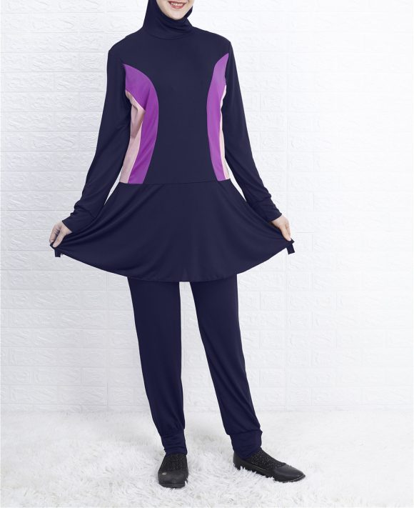 Solid Color Women's Polyester Swimsuit - Image 3