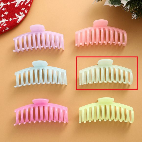 European And American Fluorescent Large Hair Claw Clip Female Headwear - Image 2