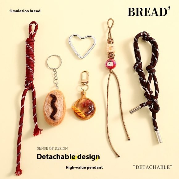 Felt Bread Keychain Accessories Schoolbag Pendant Small Jewelry - Image 7