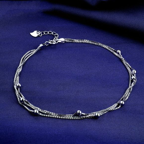 Korean Style Minimalist Creative Hipster S925 Silver Anklet - Image 5