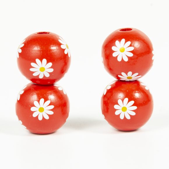 Source Factory Small Daisies Colorful Wood Beads Hemp Rope Flow Hematwood Bead String Handmade - Image 4