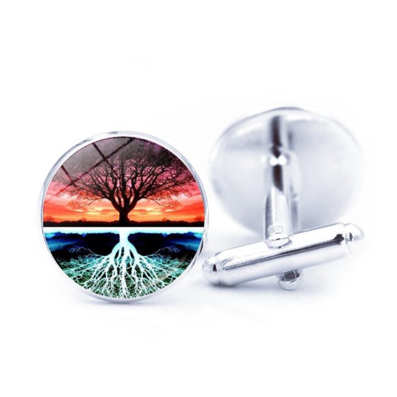 Time Stone Simple Tree Of Life Cufflinks - Image 4