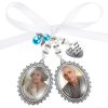 Bow Knot Pearl Love Photo Pendant Gem Holder Wings Photo Frame - Image 4