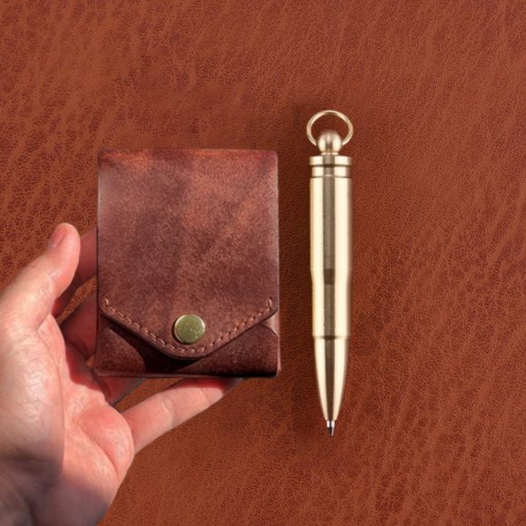 Retro Wallet Men's Design Creative Pen Card Holder - Image 2