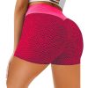 Honeycomb Design Yoga Pants Solid Color Hip-lifting Fitness Sports Shorts For Women - Image 3