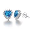 Micro Inlaid Zircon Heart Of The Ocean Necklace Ring Earings Set - Image 4