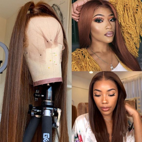 Brown Color Human Hair Wigs Human Hair Wig - Image 5