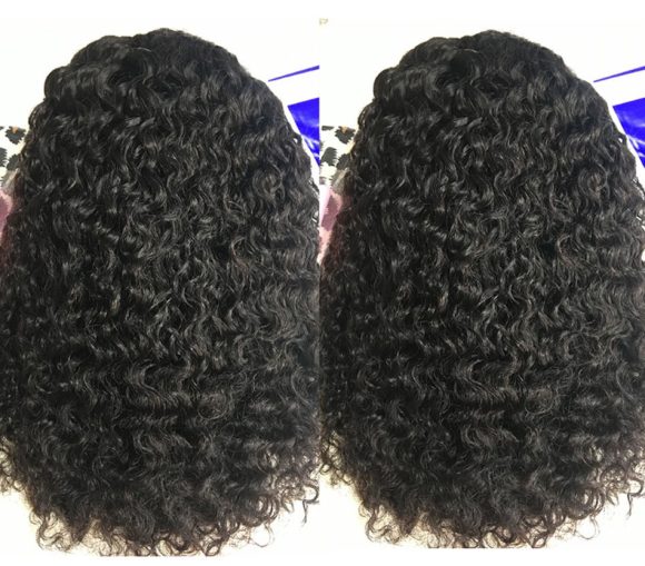 Kinky Curly Short Bob Lace Front Human Hair Wig - Image 2