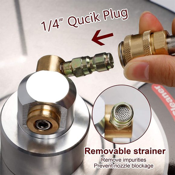 High Pressure Stainless Steel 3-wheel Extended Pole Floor Cleaner - Image 6