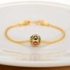 Alluvial Gold Ancient Gold Color Pure Copper Blessing Card Lucky Beads Bracelet - Image 3