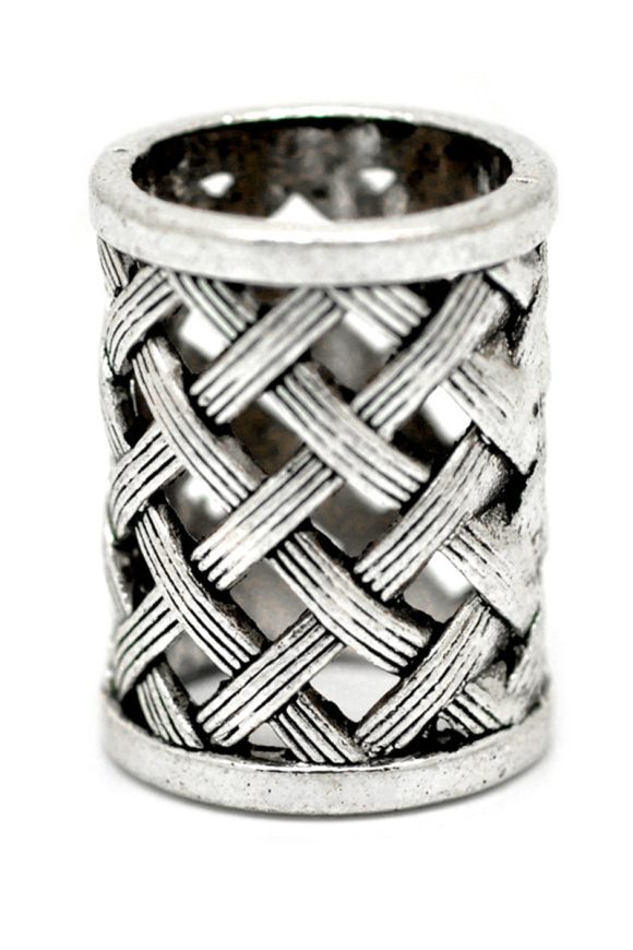 Ornament Accessories Large Hole Beads Ancient Silver Hollow Carved - Image 3