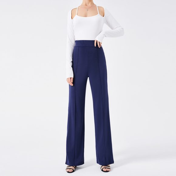 Solid Color Casual Pants Slim, High-waisted Bell Bottoms - Image 8