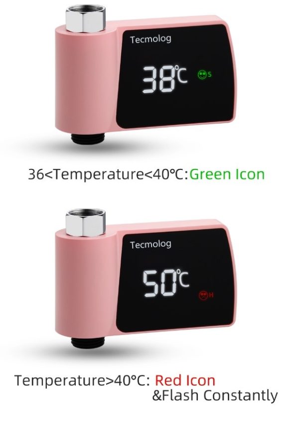 Plastic Visual Shower Faucet No Power Consumption Water Thermometer Bath - Image 6