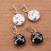 Alloy Drop Oil Earrings Fashion Geometry Pattern Niche High Sense - Image 3
